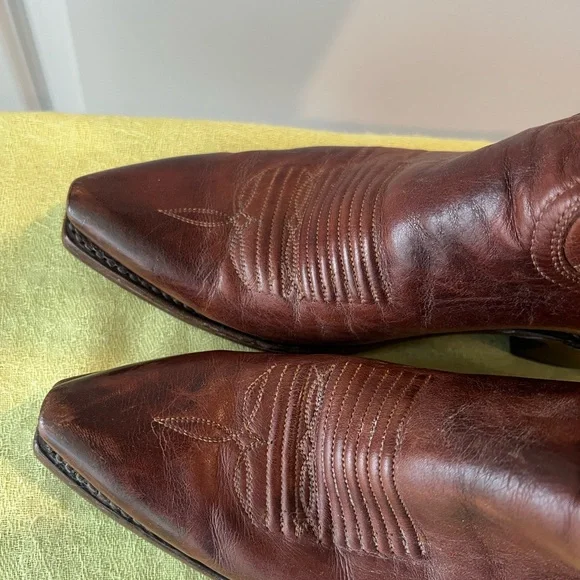 Lucchese Rich Brown Western Boots. Size 7.5 - Picture 7 of 14
